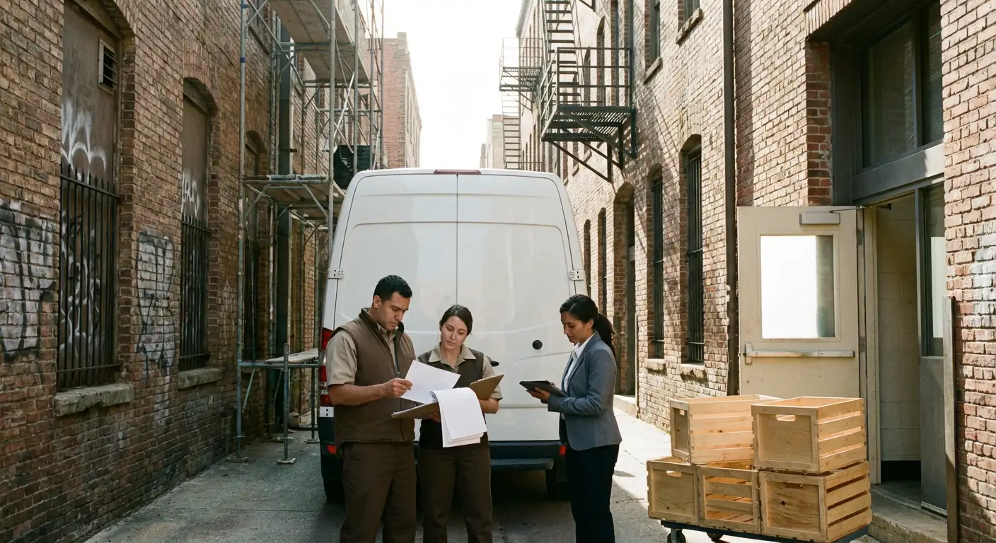 Aurora alley delivery access and clearance check