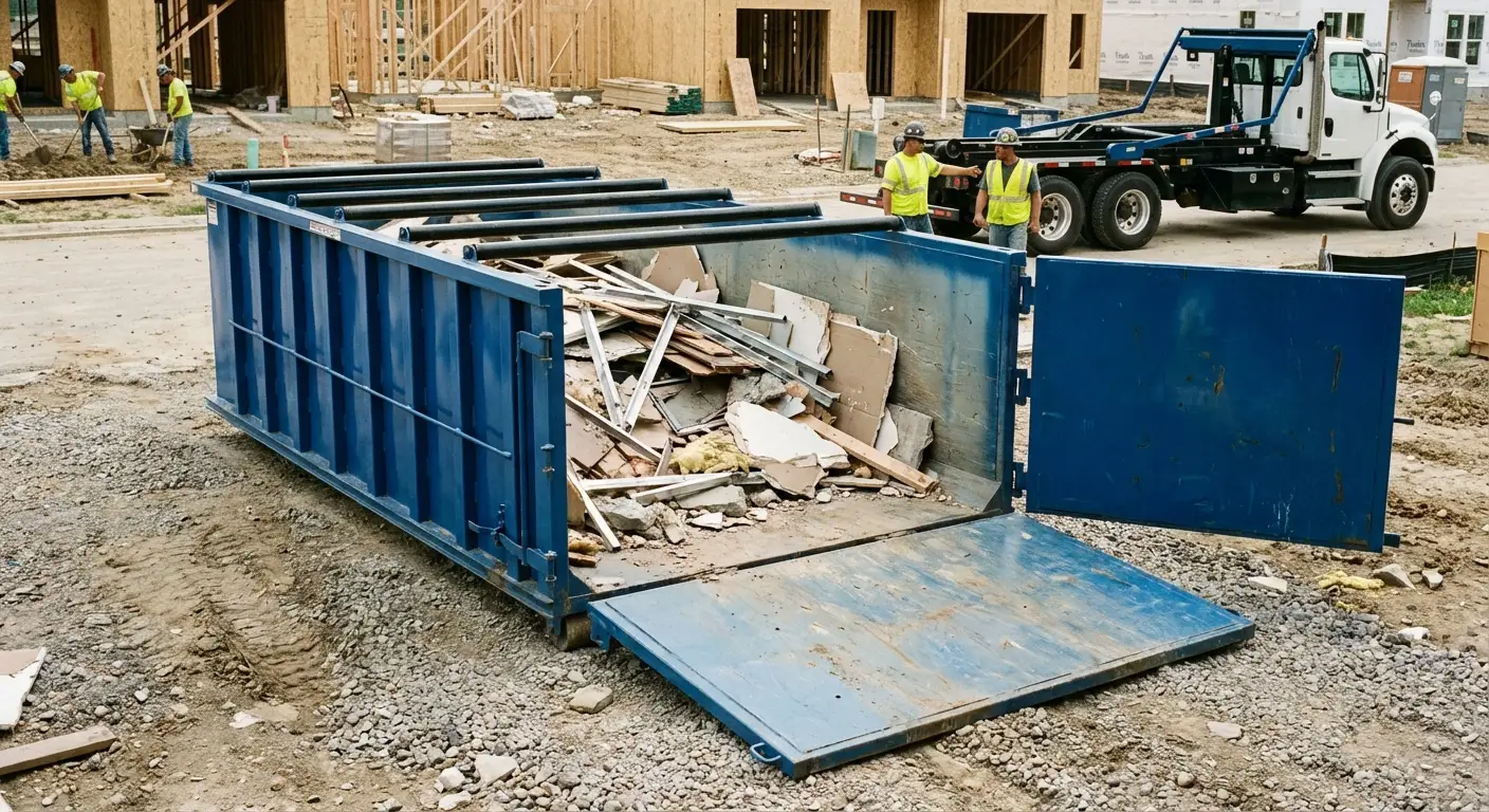 Dumpster with walk-in loading door in Aurora, CO