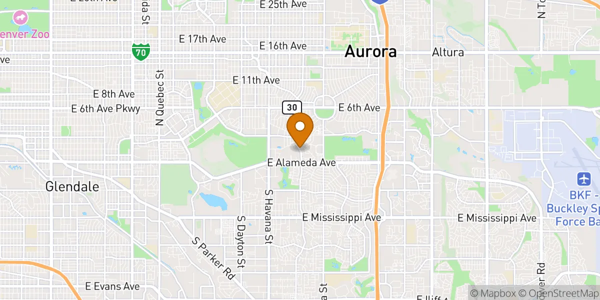  neighborhood map in Aurora, CO