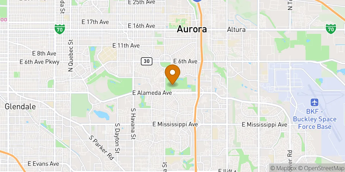 Aurora neighborhood map in Aurora, CO