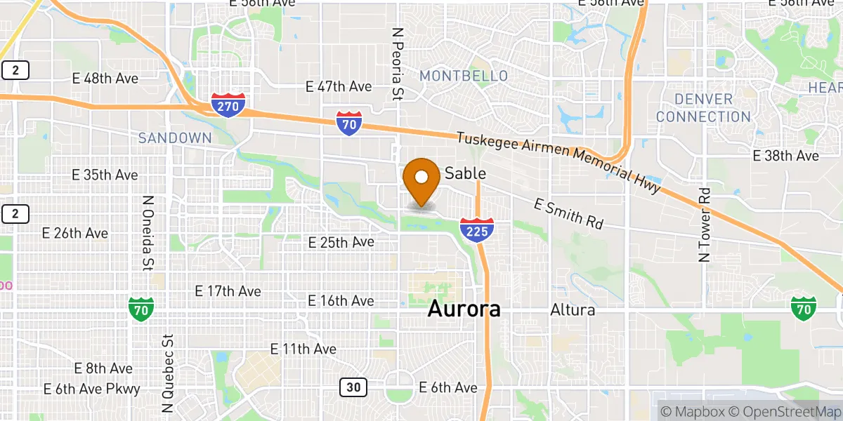  neighborhood map in Aurora, CO