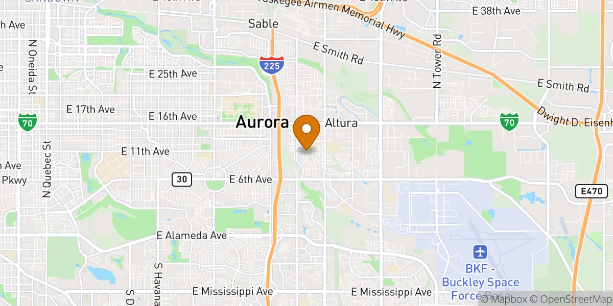  neighborhood map in Aurora, CO
