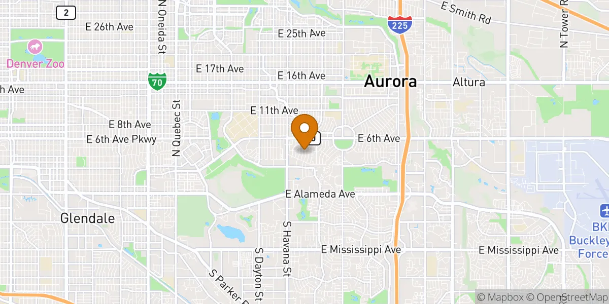 neighborhood map in Aurora, CO